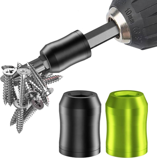 Magnetic Bit Holder with Dual Magnet Grip and Adjustable Ring, 2 Pack