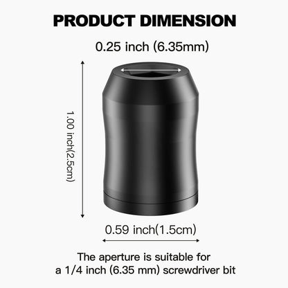 Magnetic Bit Holder with Dual Magnet Grip and Adjustable Ring, 2 Pack