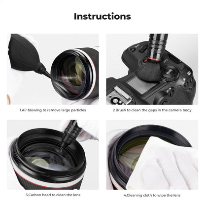 Camera Lens Cleaning Kit with Dual Ended Pen and Air Blower Tool