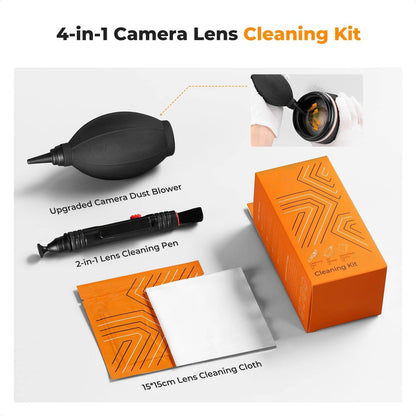 Camera Lens Cleaning Kit with Dual Ended Pen and Air Blower Tool