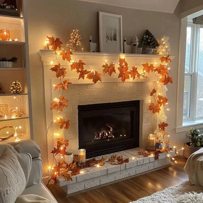 Lighted Ornament Garland with Warm Glow and Reflective Ornaments, Flexible Wire Design