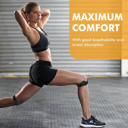 Adjustable Patellar Tendon Strap with Silicone Cushioning and Non Slip Grip, 2 Pack