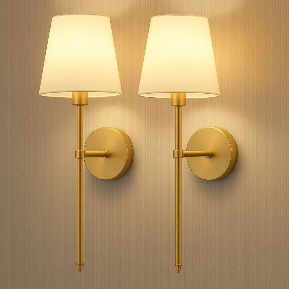 Battery Operated Wall Sconces with Remote Control and Adjustable Lighting, Set of 2