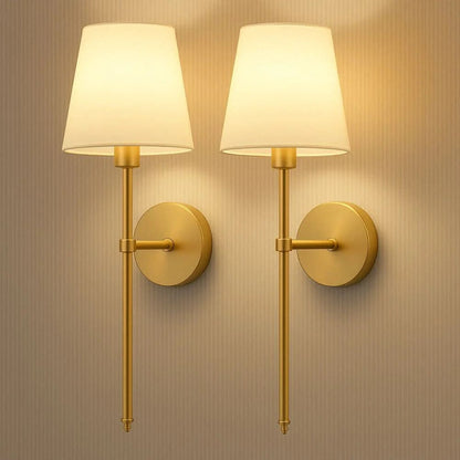 Battery Operated Wall Sconces with Remote Control and Adjustable Lighting, Set of 2