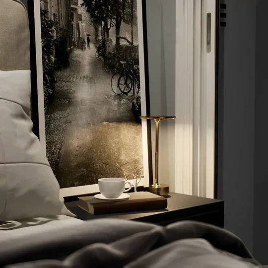 Rechargeable Touch Table Lamp with Three Color Temperatures and Stepless Dimming