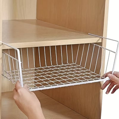 Tiered Hanging Storage Basket for Kitchen, Bathroom and Dorm Room Use