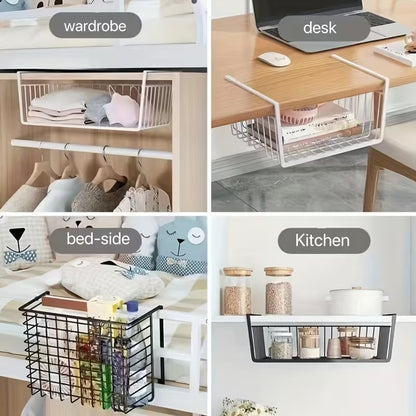 Tiered Hanging Storage Basket for Kitchen, Bathroom and Dorm Room Use