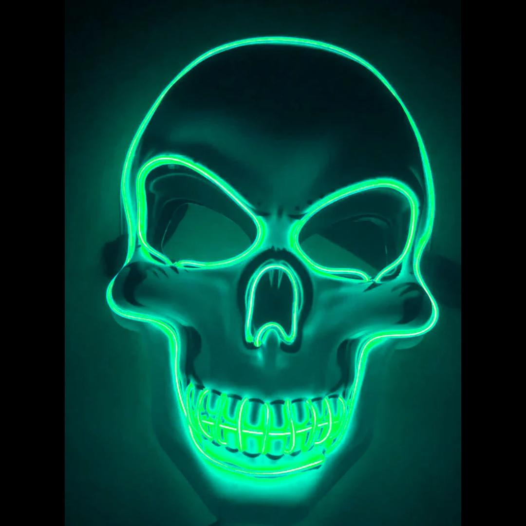 Glow Skeleton Party Mask with Ten Color Lighting Modes