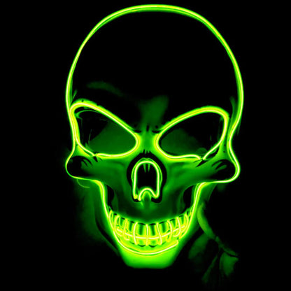 Glow Skeleton Party Mask with Ten Color Lighting Modes