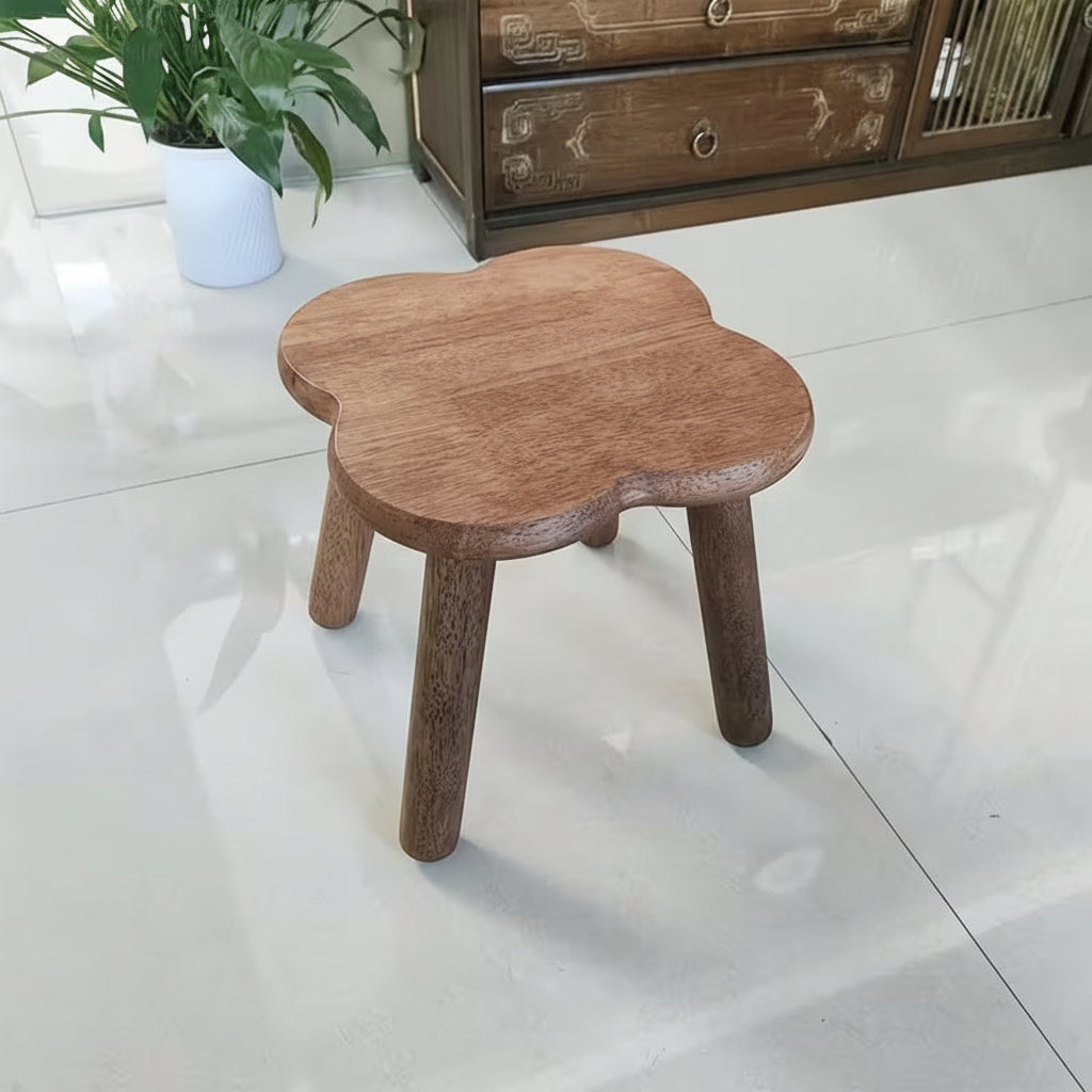 Solid Wood Ottoman Stool for Living Room and Office Décor