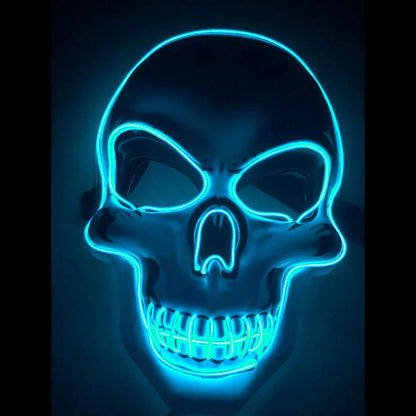 Glow Skeleton Party Mask with Ten Color Lighting Modes