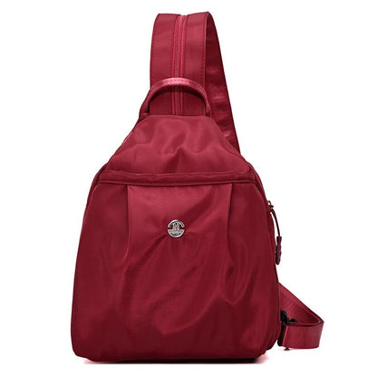 Adjustable Sling Backpack with Multiple Storage Compartments for Crossbody Wear