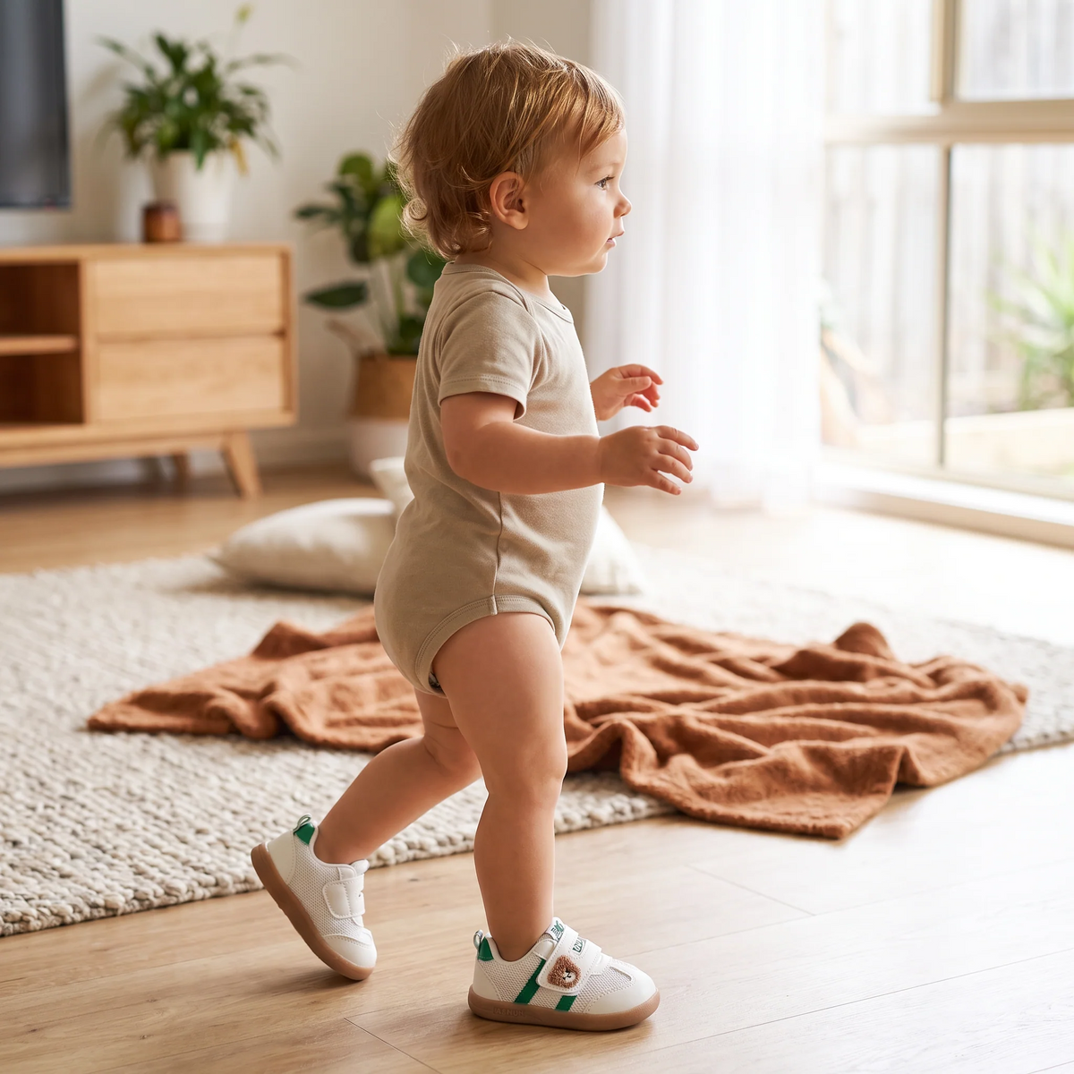 Non Slip Grip Toddler Shoes with Bendable Sole for Early Walking