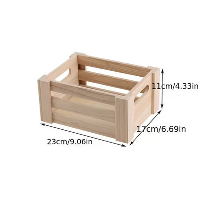 Stackable Farmhouse Wooden Crate Set for Home Storage and Décor