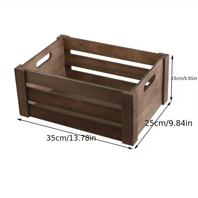 Stackable Farmhouse Wooden Crate Set for Home Storage and Décor