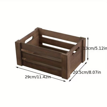 Stackable Farmhouse Wooden Crate Set for Home Storage and Décor