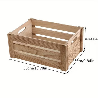Stackable Farmhouse Wooden Crate Set for Home Storage and Décor