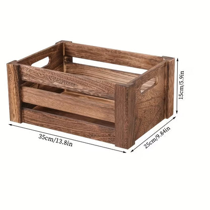 Stackable Farmhouse Wooden Crate Set for Home Storage and Décor