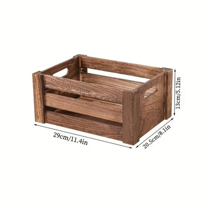 Stackable Farmhouse Wooden Crate Set for Home Storage and Décor