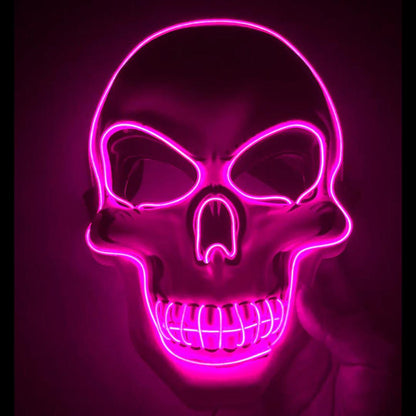 Glow Skeleton Party Mask with Ten Color Lighting Modes