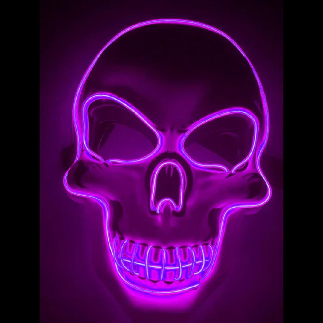 Glow Skeleton Party Mask with Ten Color Lighting Modes