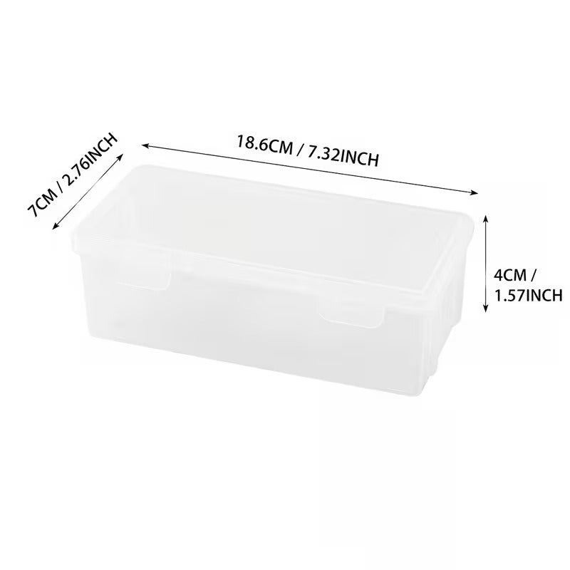 Stackable Clear Storage Bins with Lids, 10 Piece Set for Office and Craft Organization