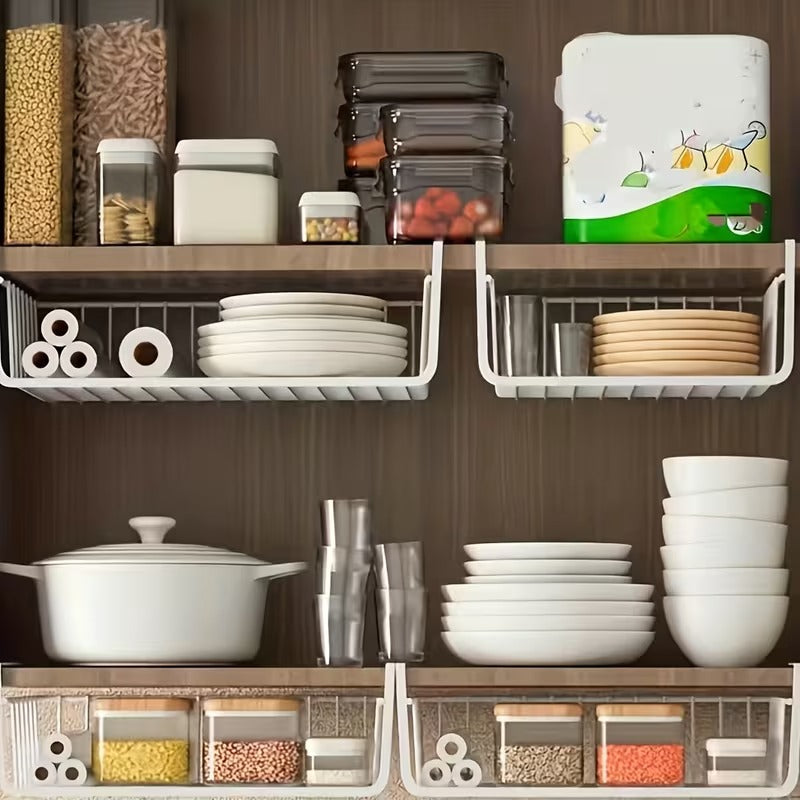 Tiered Hanging Storage Basket for Kitchen, Bathroom and Dorm Room Use