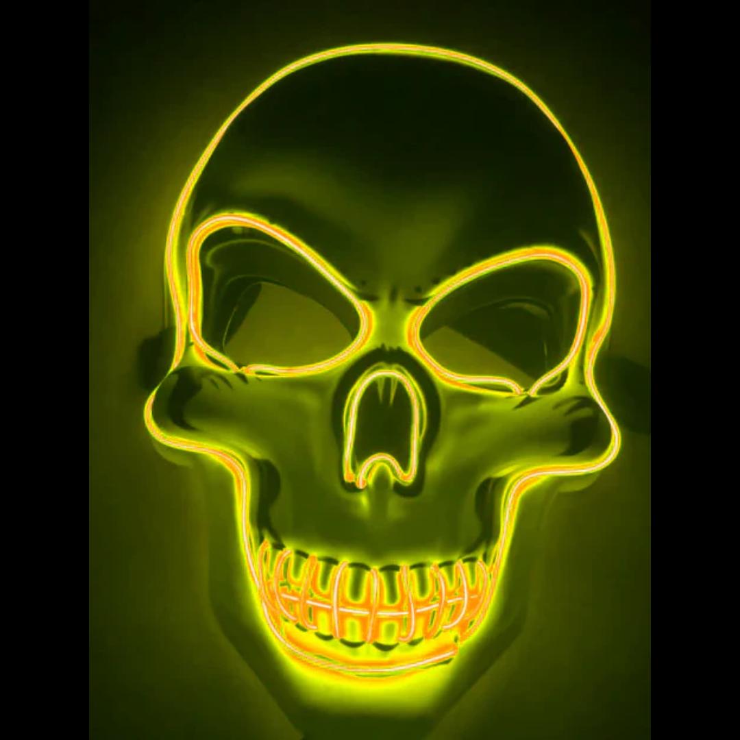 Glow Skeleton Party Mask with Ten Color Lighting Modes