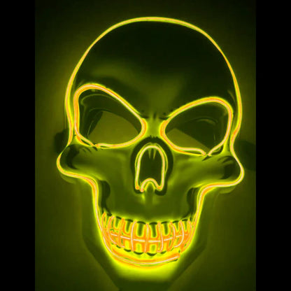 Glow Skeleton Party Mask with Ten Color Lighting Modes
