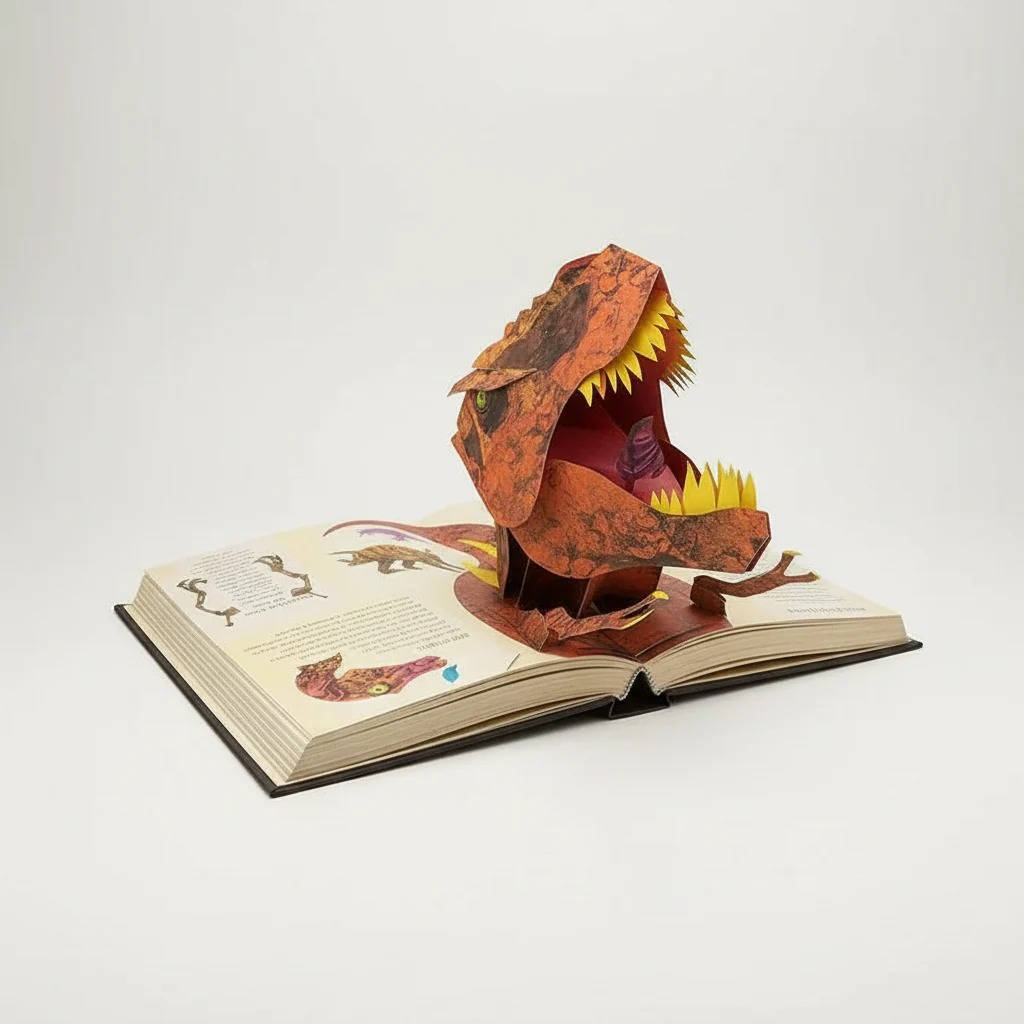 Dinosaur Pop Up Book with 3D Interactive Scenes for Kids