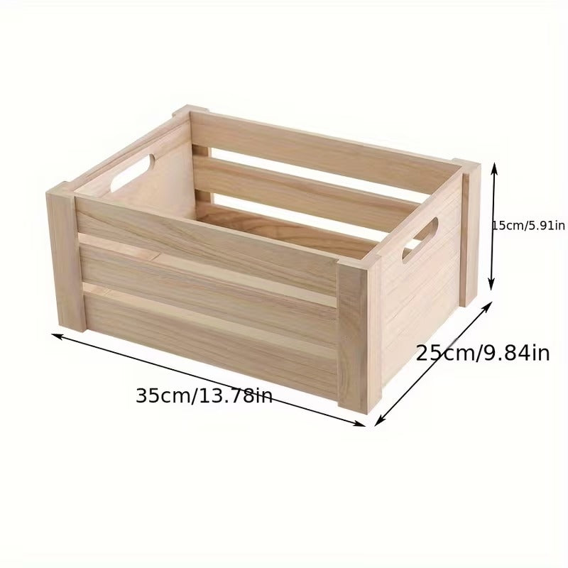Stackable Farmhouse Wooden Crate Set for Home Storage and Décor