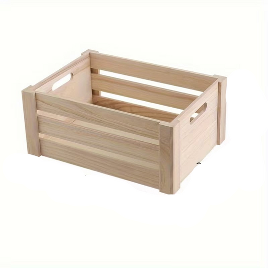 Stackable Farmhouse Wooden Crate Set for Home Storage and Decor