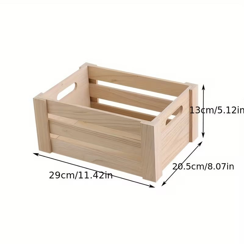 Stackable Farmhouse Wooden Crate Set for Home Storage and Décor