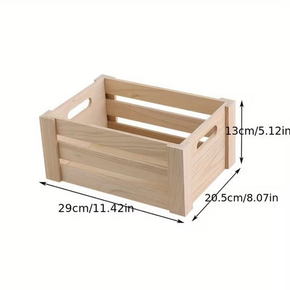 Stackable Farmhouse Wooden Crate Set for Home Storage and Décor