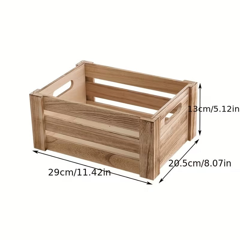 Stackable Farmhouse Wooden Crate Set for Home Storage and Décor
