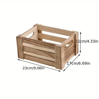 Stackable Farmhouse Wooden Crate Set for Home Storage and Décor