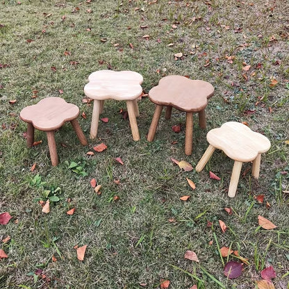 Solid Wood Ottoman Stool for Living Room and Office Décor