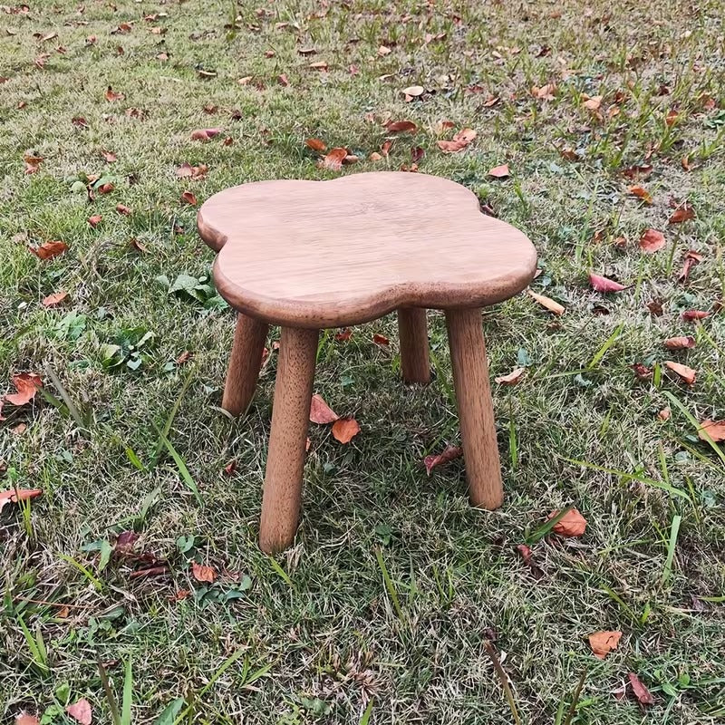 Solid Wood Ottoman Stool for Living Room and Office Décor