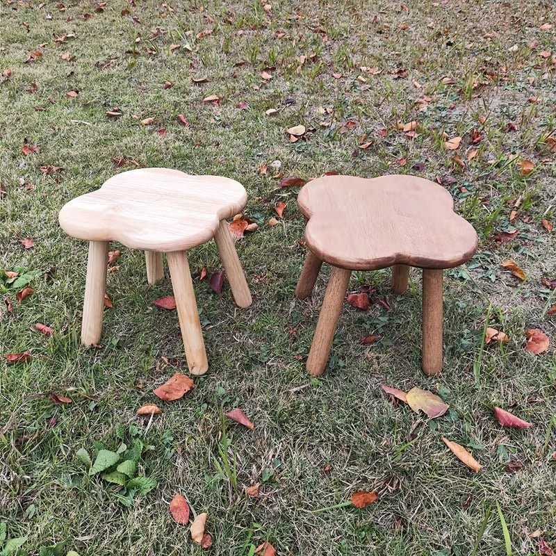 Solid Wood Ottoman Stool for Living Room and Office Décor