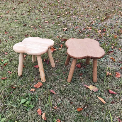 Solid Wood Ottoman Stool for Living Room and Office Décor