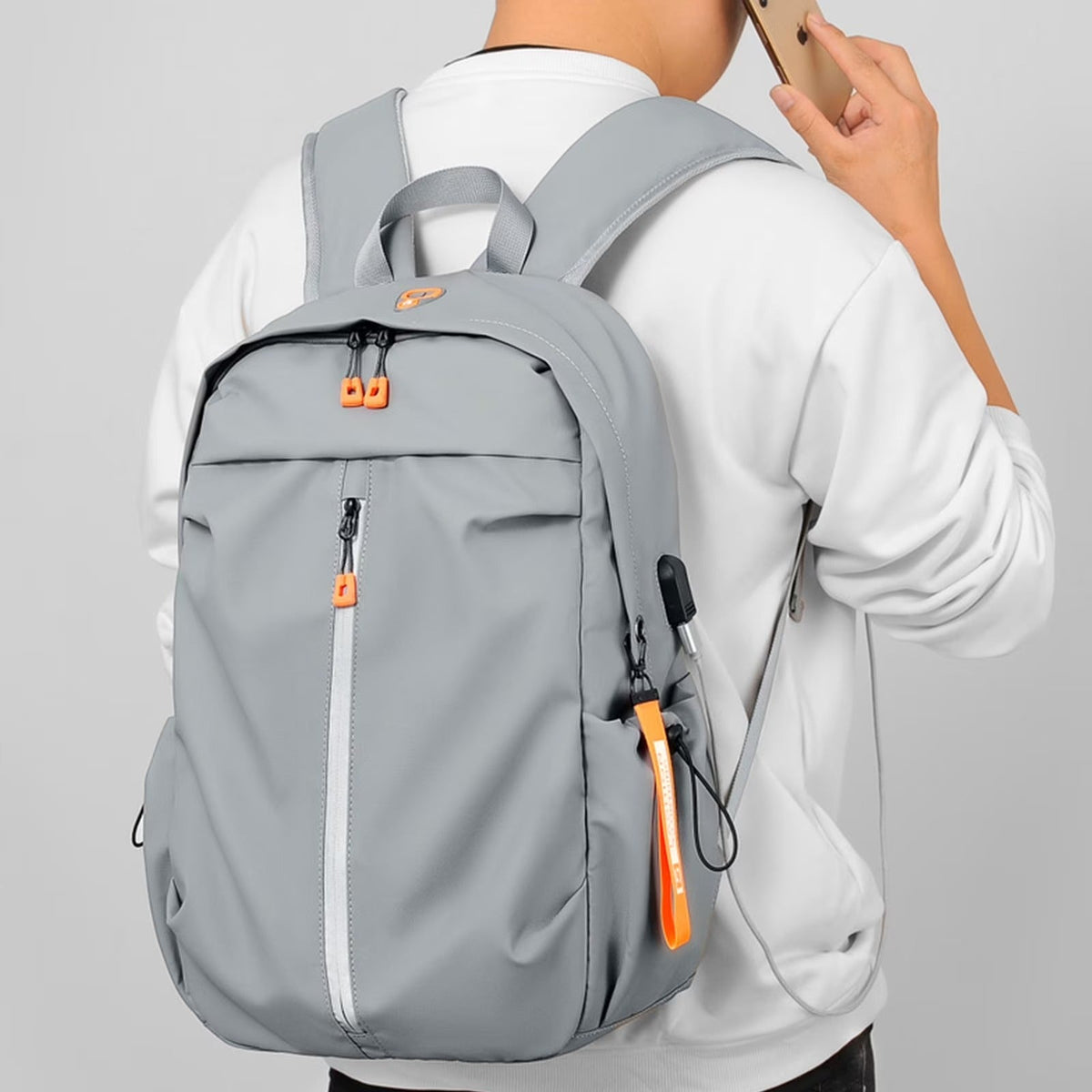 Commuter Laptop Backpack with Breathable Back Panel and Water Resistant Fabric