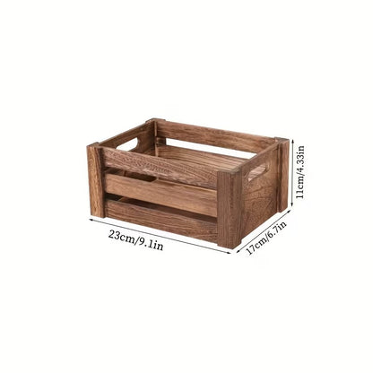 Stackable Farmhouse Wooden Crate Set for Home Storage and Décor