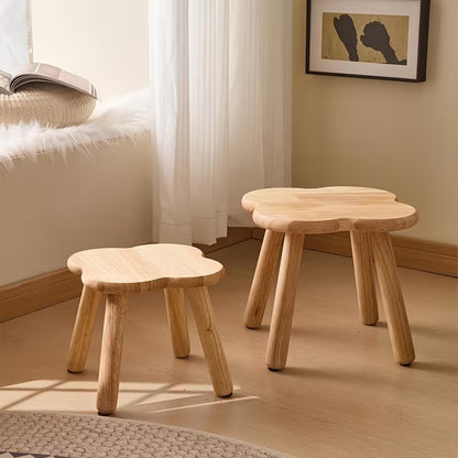 Solid Wood Ottoman Stool for Living Room and Office Décor