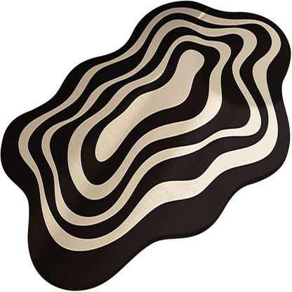 Rubber Bath Mat with Textured Grip Surface and Non-Slip Base