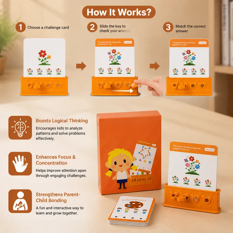 Educational Lock and Key Matching Set for Kids Pattern Recognition Skills