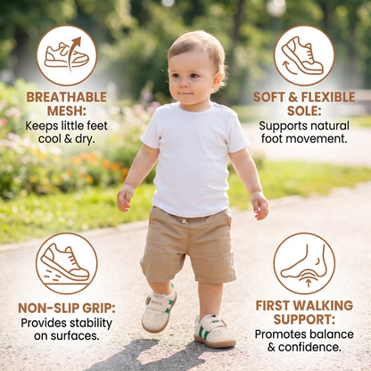 Non Slip Grip Toddler Shoes with Bendable Sole for Early Walking