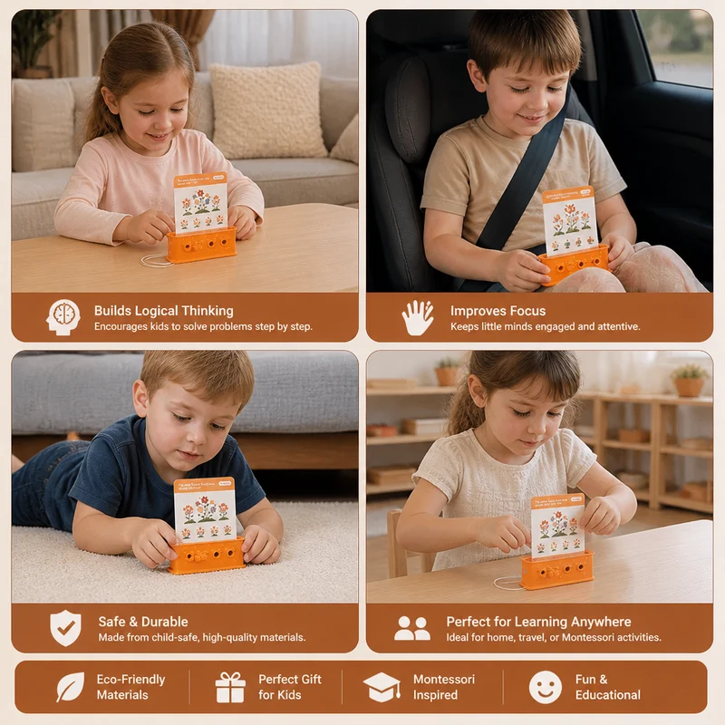 Educational Lock and Key Matching Set for Kids Pattern Recognition Skills