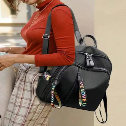Dual Compartment Laptop Backpack with Weather Resistant Fabric