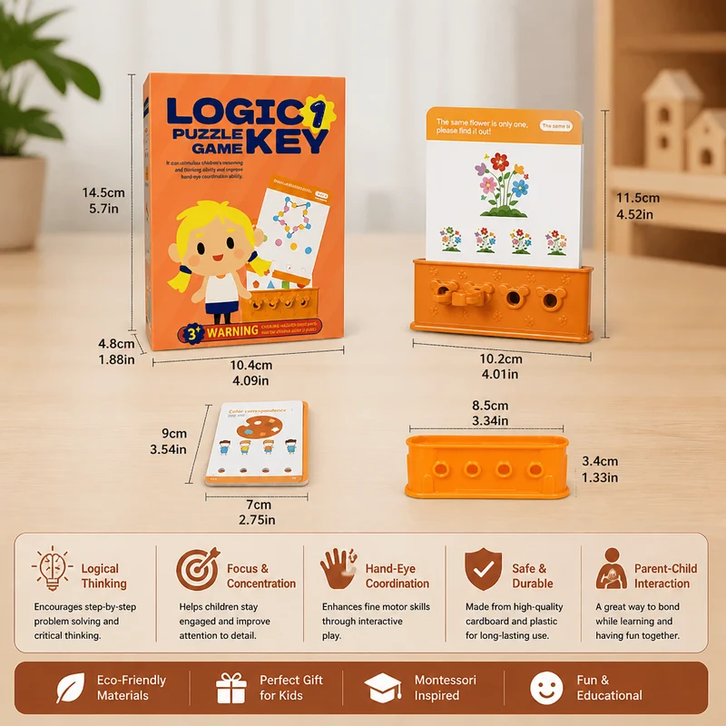 Educational Lock and Key Matching Set for Kids Pattern Recognition Skills