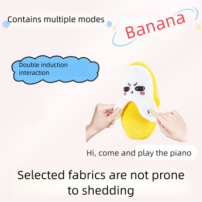 Squeezable Banana Plush That Responds to Touch with Playful Sounds for Kids and Family Fun